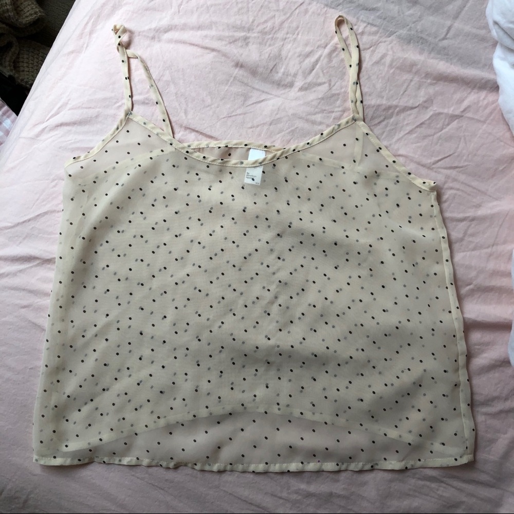 Sheer polka dot cami